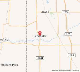 Map of Schneider, Indiana