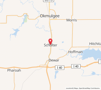 Map of Schulter, Oklahoma