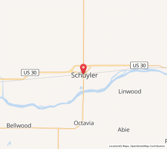 Map of Schuyler, Nebraska