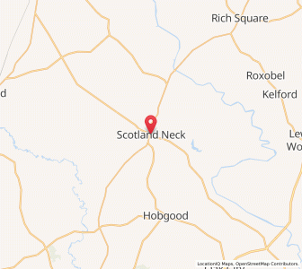 Map of Scotland Neck, North Carolina