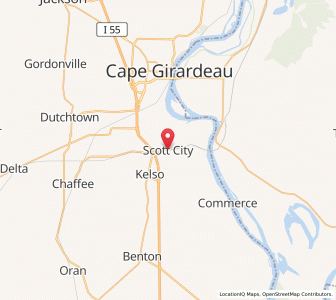 Map of Scott City, Missouri