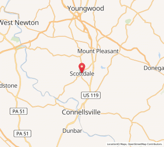 Map of Scottdale, Pennsylvania