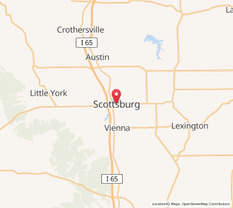 Map of Scottsburg, Indiana