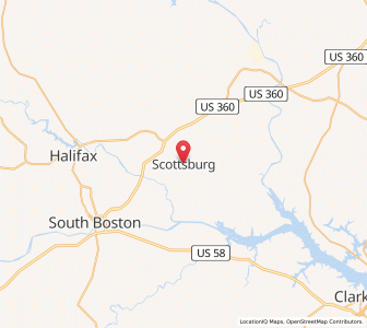 Map of Scottsburg, Virginia