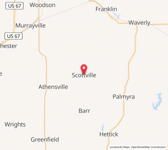 Map of Scottville, Illinois