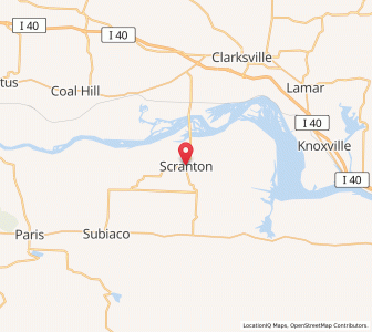 Map of Scranton, Arkansas