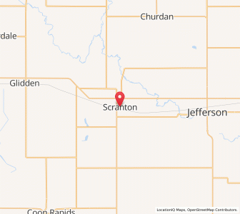 Map of Scranton, Iowa