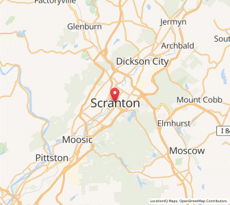 Map of Scranton, Pennsylvania