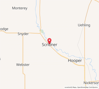 Map of Scribner, Nebraska