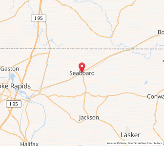 Map of Seaboard, North Carolina