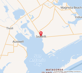Map of Seadrift, Texas