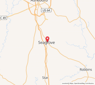 Map of Seagrove, North Carolina