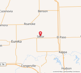 Map of Secor, Illinois