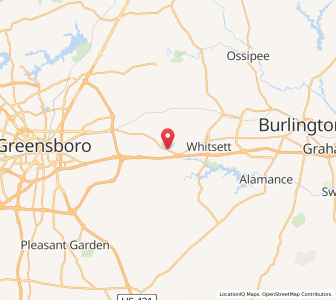 Map of Sedalia, North Carolina