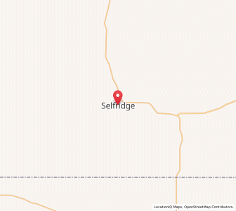 Map of Selfridge, North Dakota