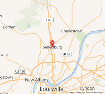 Map of Sellersburg, Indiana