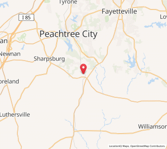 Map of Senoia, Georgia