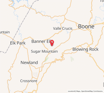 Map of Seven Devils, North Carolina