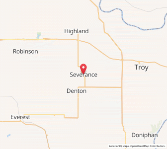 Map of Severance, Kansas