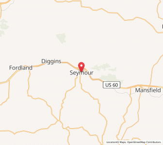 Map of Seymour, Missouri