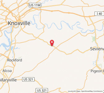 Map of Seymour, Tennessee