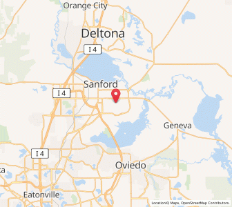 Map of SFB - Orlando Sanford International Airport, Florida