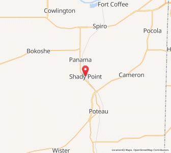 Map of Shady Point, Oklahoma