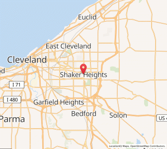 Map of Shaker Heights, Ohio