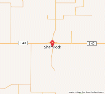 Map of Shamrock, Texas