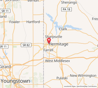 Map of Sharon, Pennsylvania