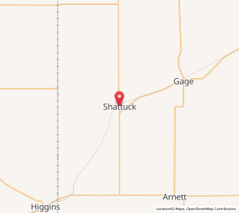 Map of Shattuck, Oklahoma