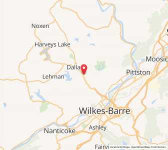 Map of Shavertown, Pennsylvania