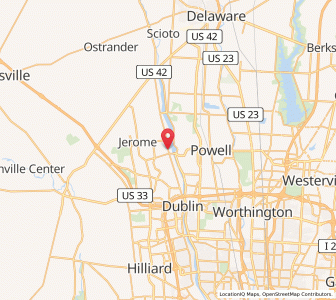 Map of Shawnee Hills, Ohio
