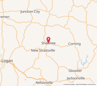 Map of Shawnee, Ohio