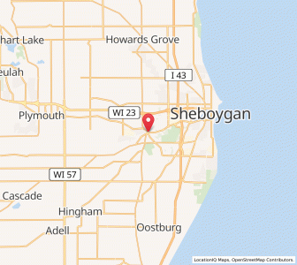 Map of Sheboygan Falls, Wisconsin