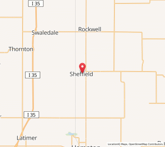 Map of Sheffield, Iowa