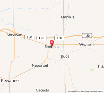 Map of Sheffield, Illinois