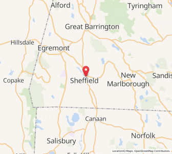 Map of Sheffield, Massachusetts