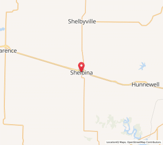 Map of Shelbina, Missouri