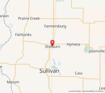 Map of Shelburn, Indiana