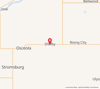 Map of Shelby, Nebraska