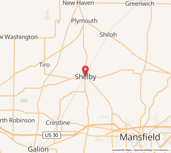 Map of Shelby, Ohio