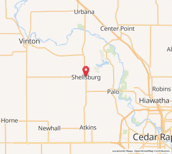 Map of Shellsburg, Iowa