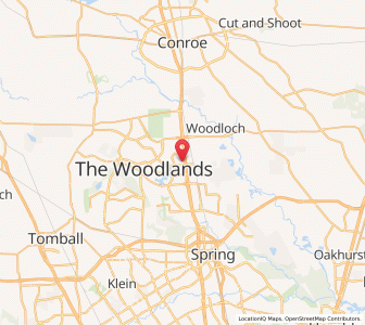 Map of Shenandoah, Texas