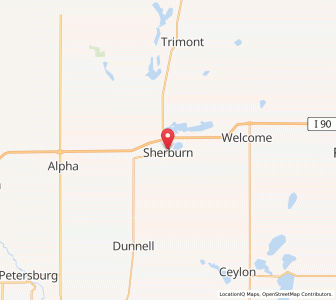 Map of Sherburn, Minnesota