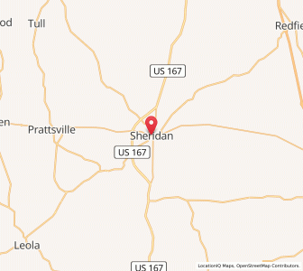 Map of Sheridan, Arkansas