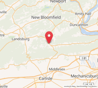 Map of Shermans Dale, Pennsylvania