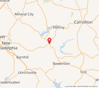 Map of Sherrodsville, Ohio