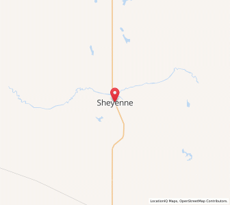 Map of Sheyenne, North Dakota
