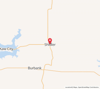 Map of Shidler, Oklahoma